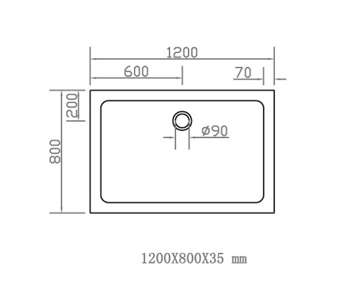 Піддон душовий прямокутний VOLLE COMPUESTO 120x80 4487.13128007 - зображення 2