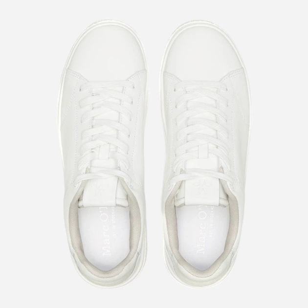 Sneakersy męskie skórzane do kostki MARC O'POLO mpo40128123501146114 42 Białe (4068066091840) - obraz 4