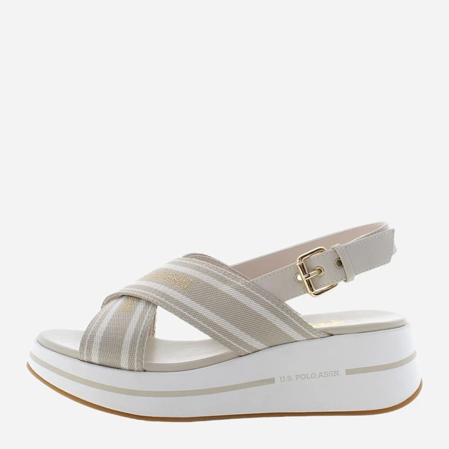 Sandały damskie na platformie U.S. Polo Assn uspglory008w-lbe 37 Piaskowe (8055197451373) - obraz 4