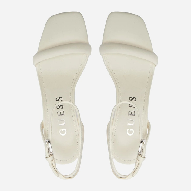 Жіночі босоніжки Guess gssfljgellea03ivory 37 Білі (7626101671876) - зображення 5