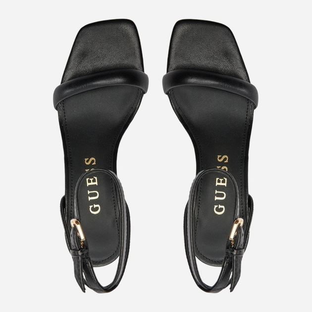 Sandały damskie na obcasie skórzane Guess gssfljgellea03black 40 Czarne (7626101671807) - obraz 5