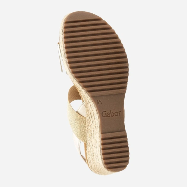 Sandały damskie na koturnie Gabor gab42034-12 40 Złociste (4066558460808) - obraz 6