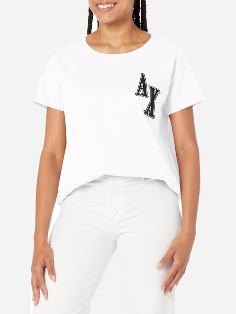Футболка бавовняна жіноча Armani Exchange 540018637 L Біла від Rozetka на платформі USKIDKA Акція на Футболка бавовняна жіноча Armani Exchange 540018637 L Біла від Rozetka