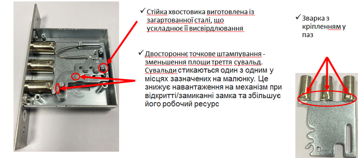 Замок врезной CordonTech R35/S8-CR (1шт) - изображение 4