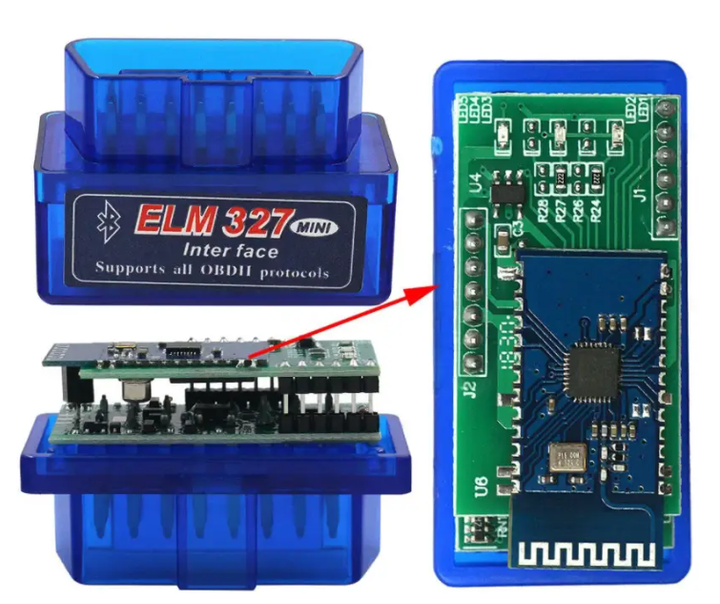 Автомобильный сканер OBD2 mini ELM327 Bluetooth v1.5 Blue (5852) - Фото 6 Автомобильный сканер OBD2 mini ELM327 Bluetooth v1.5 Blue (5852) - изображение 6