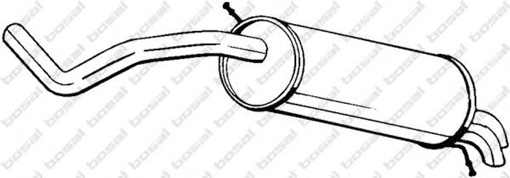 Глушник SKOD FABIA 00- Bosal (278107) - зображення 1