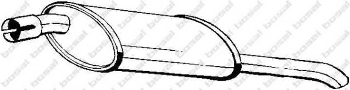 Глушник задній Opel ASTRA F 91-96 Bosal (185-009) Bosal (185009) - зображення 1