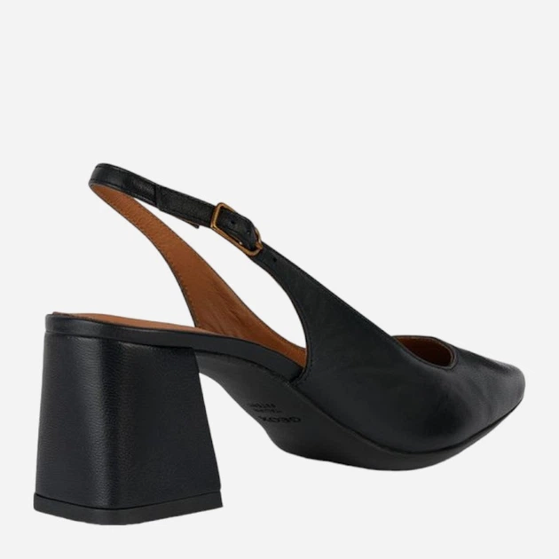 Sandały damskie na słupku skórzane Geox geod45vcc000tuc9999 39 Czarne (8056206667143) - obraz 4