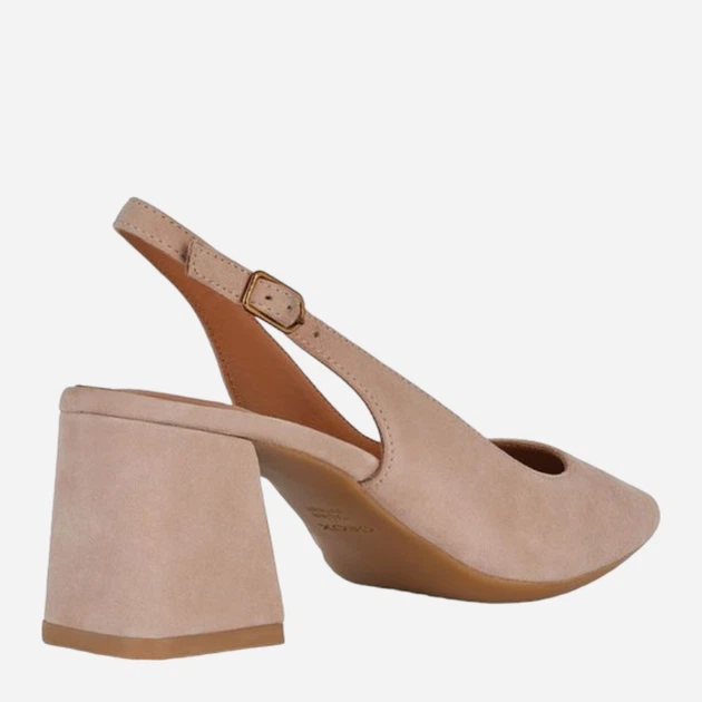 Sandały damskie na słupku skórzane Geox geod45vcc00021c8156 40 Beżowe (8056206667365) - obraz 4