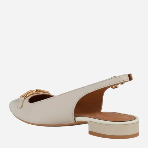 Baleriny damskie skórzane Geox geod459bb000tuc5322 38 Mleczne (8056206673274) - obraz 3