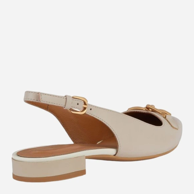 Baleriny damskie skórzane Geox geod459bb000tuc5322 40 Mleczne (8056206673311) - obraz 4