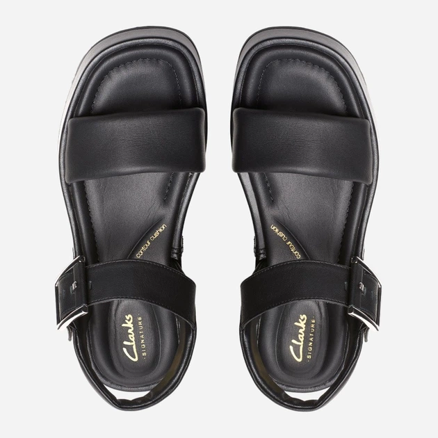 Sandały damskie skórzane na platformie Clarks cla26176257 39 Czarne (5063090663703) - obraz 5