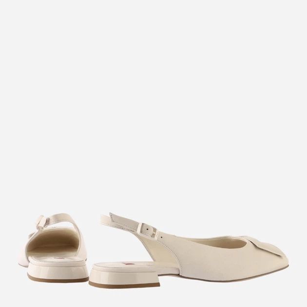 Baleriny damskie skórzane Hogl hog7101120-1200 37.5 Mleczne (9010849067837) - obraz 3