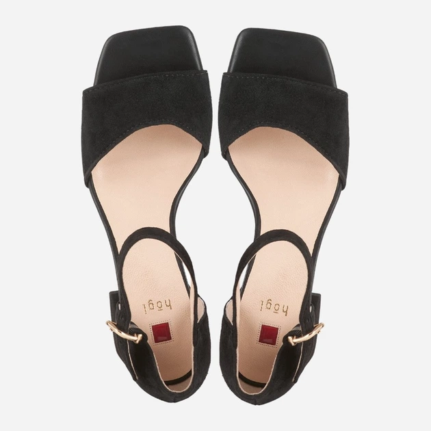 Sandały damskie na słupku skórzane Hogl hog7106522-0100 41.5 Czarne (9010849094253) - obraz 4