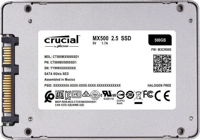 SSD накопичувач Crucial MX500 2.5 500 GB (CT500MX500SSD1) – фото