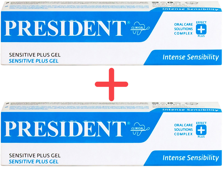 Упаковка геля President Sensitive Plus для чувствительных зубов 30 мл х ...