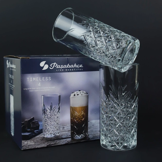 Набір склянок високих Pasabahce Timeless 295 мл х 4 шт (52820) - Фото 6 Набір склянок високих Pasabahce Timeless 295 мл х 4 шт (52820) - зображення 6