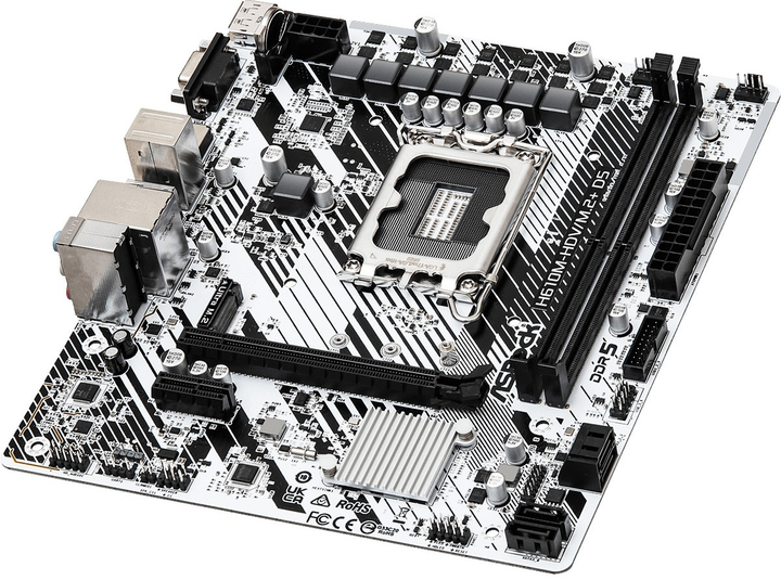 Материнская плата ASRock H610M-HDV/M.2+ D5 (s1700, Intel H610, PCI-Ex16) - изображение 3