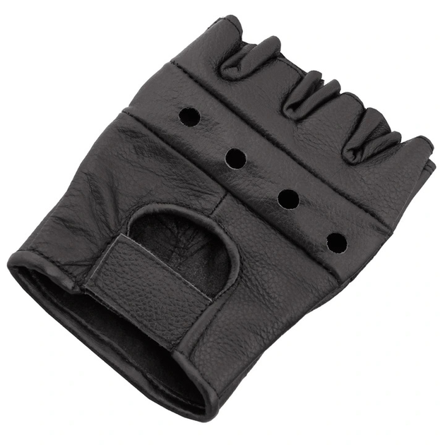 Перчатки кожаные без пальцев XL Black - изображение 2