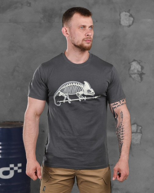 Трикотажная футболка хамелеон L - изображение 1
