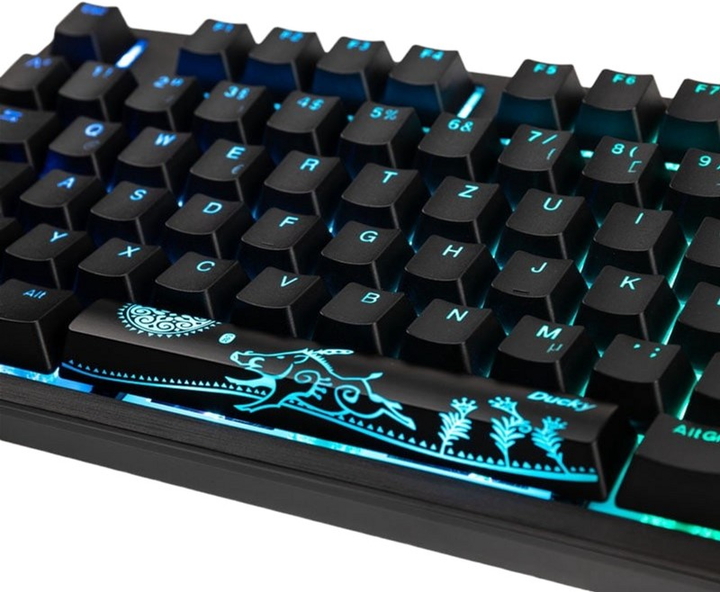 Клавіатура дротова Ducky Shine 7 Cherry MX Silent Red USB Black (GATA-1203) - зображення 4