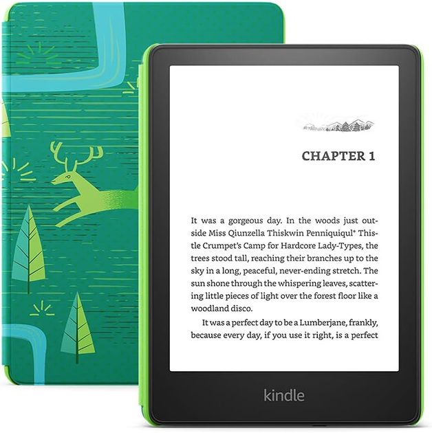 Електронна книга Amazon Kindle Paperwhite Kids 16GB Emerald Forest (B0BL8S6ZPT) - зображення 1