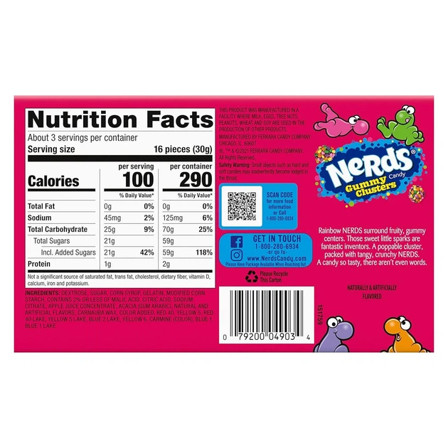 Конфеты Нердс желе в драже Nerds Gummy Clusters Candy 85г - изображение 4