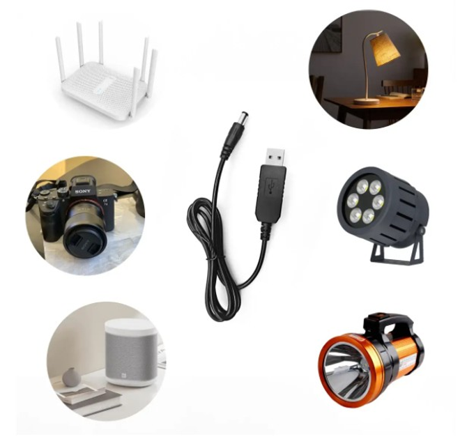 Кабель usb dc 12 v, usb проволока для подключения роутера к повербанку, DC 5.5×2.1 мм шнур для роутера - изображение 4