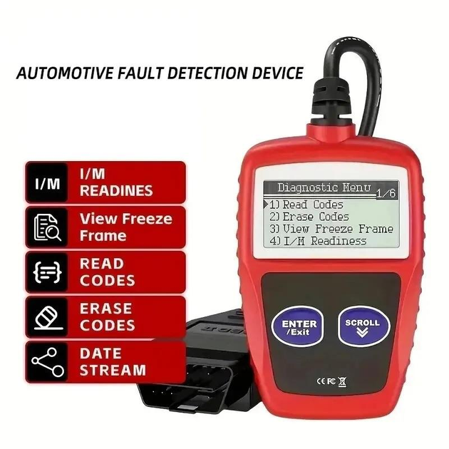 Диагностический автомобильный адаптер автосканер OBD2 с экраном Witson MS309 - изображение 1