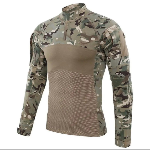 Тактическая боевая потоотводная рубашка Tactical Series Multicam мультикам L - изображение 1