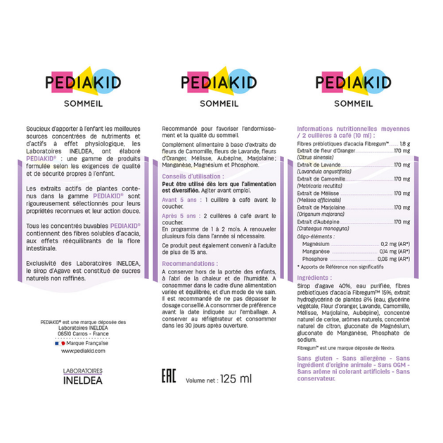 Сироп Pediakid Сон / SOMMEIL - Покращення сну для дітей від 6 міс, 125 мл (PK01) - изображение 2