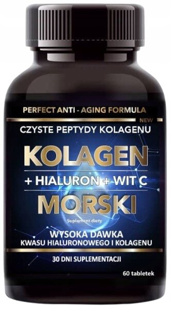 Suplement diety Intenson Kolagen morski + Hialuron + Witamina C 60 tabletek (5902150289630) - obraz 1