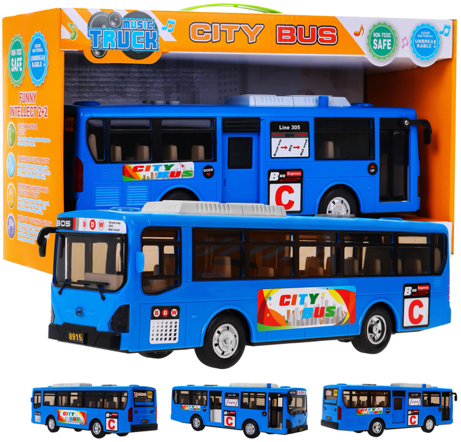 Autobus szkolny Ramiz ze światłem Niebieski (5903864902327) - obraz 2