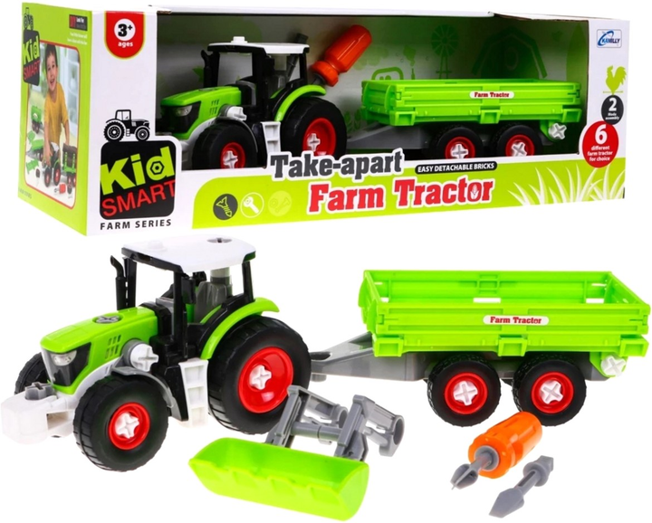 Traktor do skręcania Kamilly Farm z przyczepą (5903864908503) - obraz 2