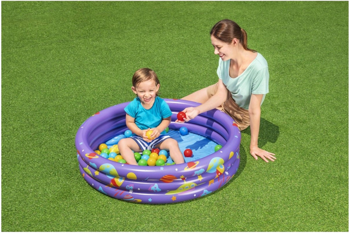 Nadmuchiwany basen dla dzieci Bestway Kosmos z kulkami 102 x 25 cm (6941607305652) - obraz 4