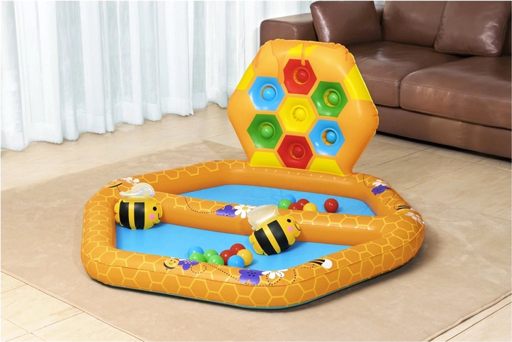 Nadmuchiwany basen dla dzieci Bestway Pszczoły z piłkami 127 x 119 x 61 cm (6941607352236) - obraz 3