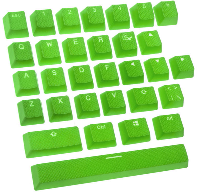 Klawisze Ducky Rubber Keycap 31 szt. Green (GATA-1324) - obraz 1