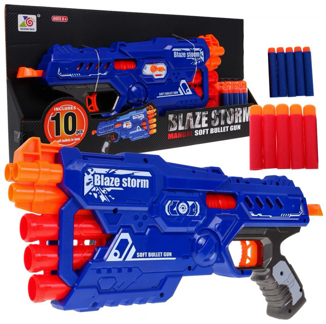 Karabin Blaze Storm Manual Soft Bullet Gun z piankowymi nabojami 10 szt (5903864902754) - obraz 2