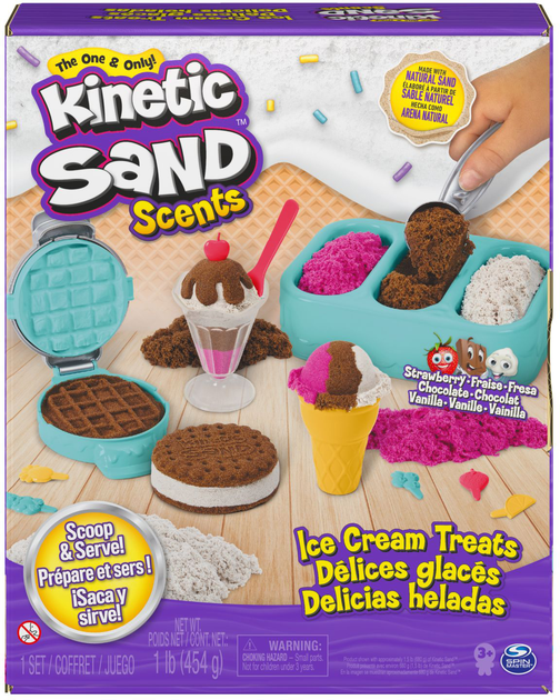 Кінетичний пісок Kinetic Sand Фабрика морозива та десертів 454 г (0778988324486) - зображення 1