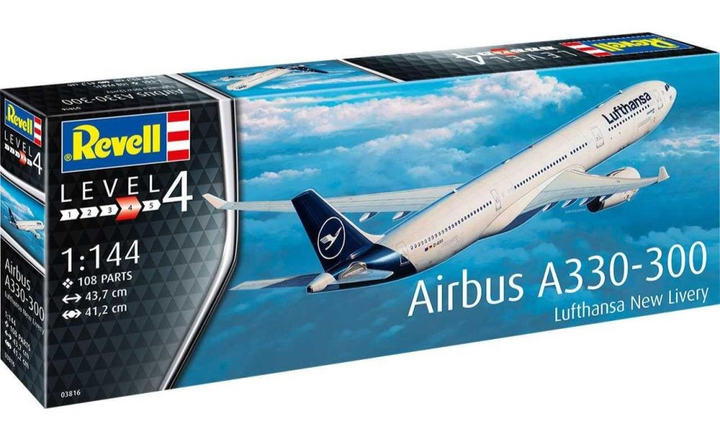 Model do składania Revell Samolot Airbus A330-300 Lufthansa skala 1:144 (4009803038162) - obraz 1