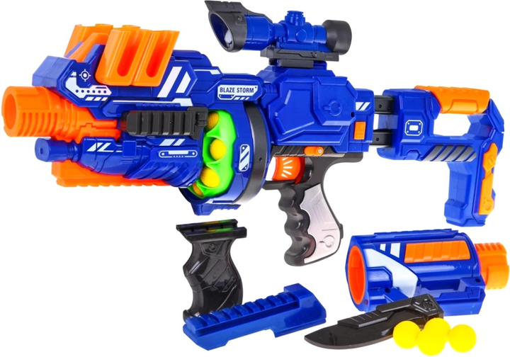 Karabin Blaze Storm z bagnetem i kulkami z pianki 12 szt (5903864951547) - obraz 3