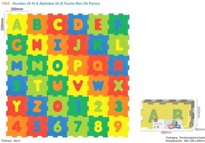 Розвиваючий килимок Numbers Puzzles 36 елементів (5903864958423) - зображення 5