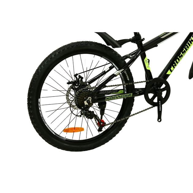 Велосипед CrossBike 24" Dragster 2024 Rigid Рама 11" black-yellow - зображення 2
