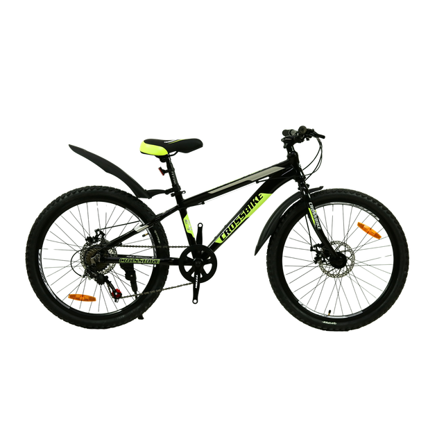 Велосипед CrossBike 24" Dragster 2024 Rigid Рама 11" black-yellow - зображення 3