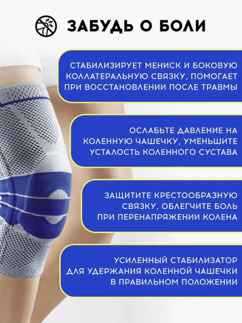 Коленный ортез динамический бандаж KNEE SUPPORT AA-18 AND XL-875 - Фото 4 Коленный ортез динамический бандаж KNEE SUPPORT AA-18 AND XL-875 - изображение 4