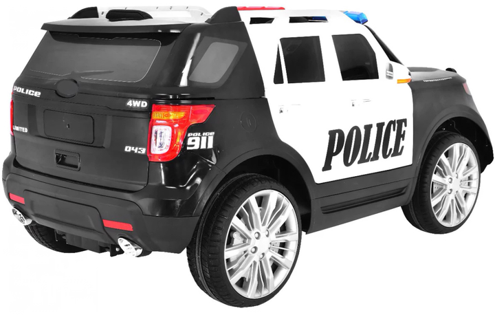 Електромобіль для дітей Ramiz SUV Police Чорно-білий (5903864904703) - зображення 3
