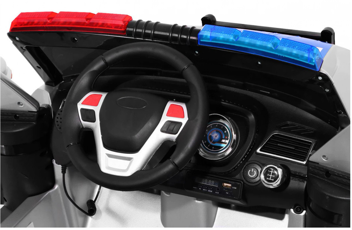 Електромобіль для дітей Ramiz SUV Police Біло-блакитний (5903864904710) - зображення 8
