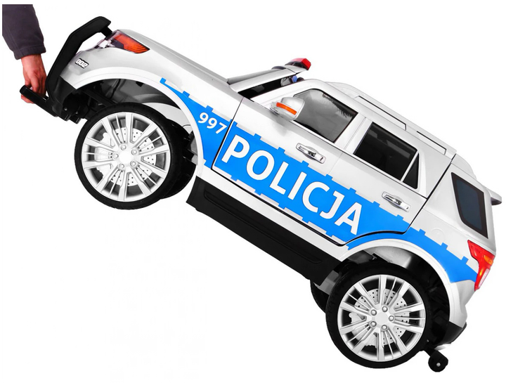 Електромобіль для дітей Ramiz SUV Police Біло-блакитний (5903864904710) - зображення 10