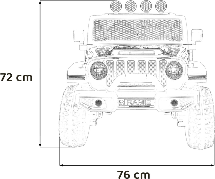 Електромобіль Ramiz Off-Road 3.0 Рожевий (5903864941289) - зображення 2