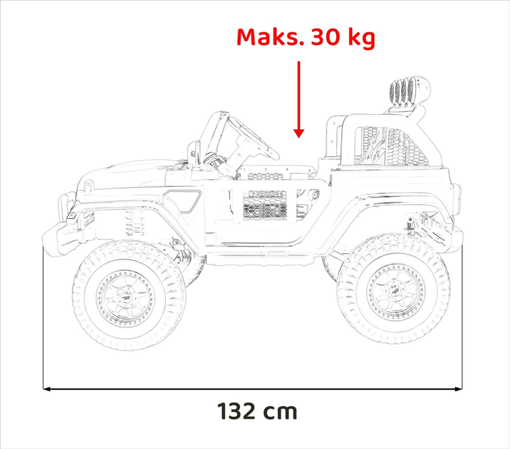 Samochód elektryczny dla dzieci Ramiz Off-Road 3.0 Różowy (5903864941289) - obraz 3